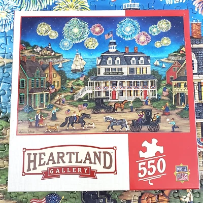 COMPLETE MasterPieces Heartland Bonnie White FIREWORKS FINALE 550 Thick Puzzle - Image 1 of 4