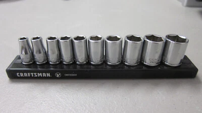 CRAFTSMAN CMMT92004V  10pc Short  1/4" SAE 6pt Socket Set - FREE SHIPPING - Image 1 of 2