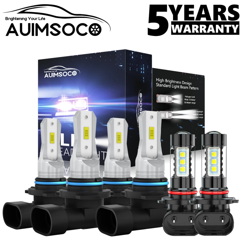 For Lexus RX300 Sport Utility 3.0L 1999-2003 LED Headlight Fog Light Bulbs Combo - Image 1 of 4