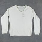 Callaway Dzianinowy sweter damski 100% bawełna biały rozmiar Medium nowy