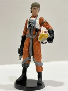 Star Wars Luke Skywalker Pilot  loose Disney 4” action figure on stand - Picture 1 of 7