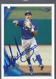 Kansas City Royals MIKE ANTONIO Signed 2010 Topps Card
