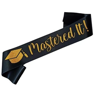 Mastered It Graduation Sash Stole Class of 2024 Sash Congrats Grad Decoration... - Picture 1 of 5
