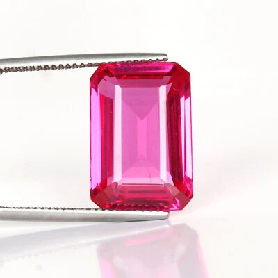 Emerald Cut 14.Carat Red Ruby Loose Gemstone For Engagement Ring Making - Image 1 of 3