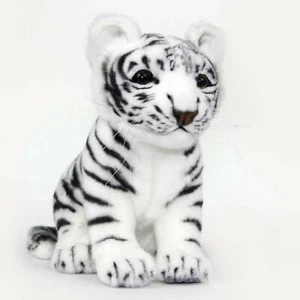 Hansa - White Siberian Amur Tiger Cub - Realistic Soft Stuffed Plush Toy - 26cm - Picture 1 of 1