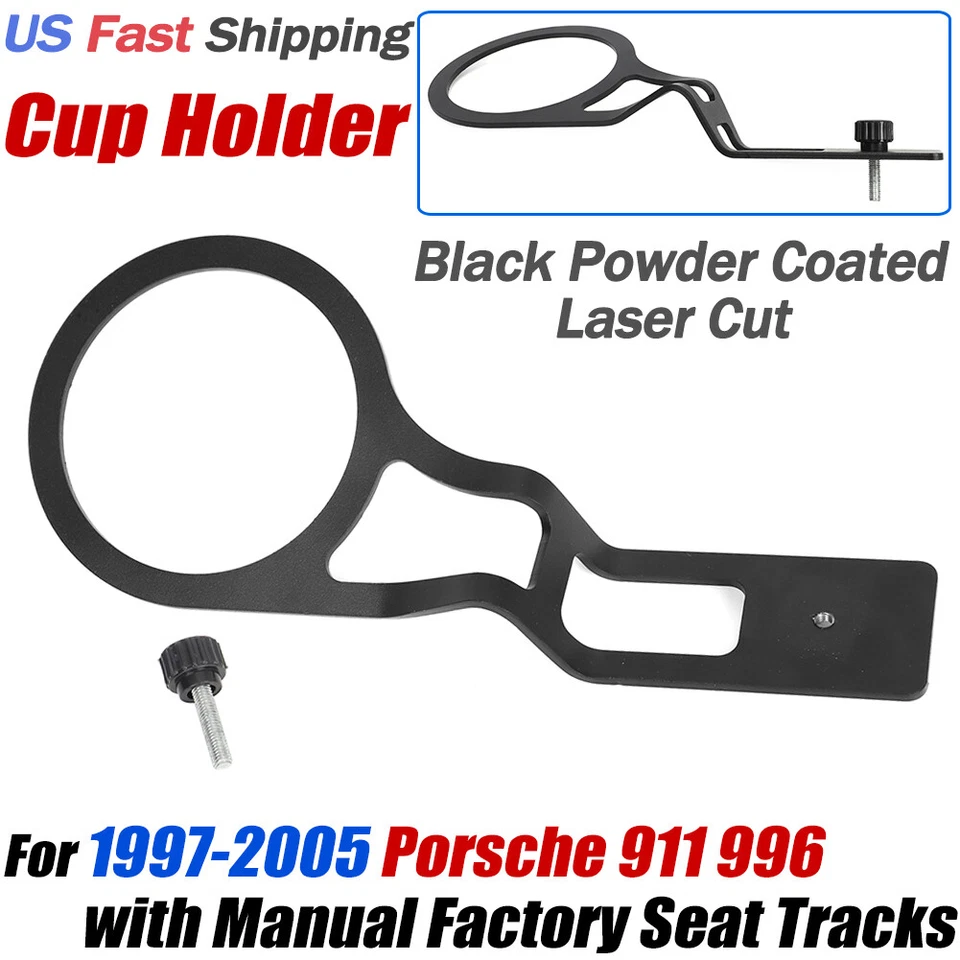Portavasos para Porsche 911 996 1997-2005 asiento izquierdo pista - orificio de 3 1/4" Foto 1 de 4