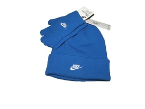 Nike Unisex Kinder Beanie Skimütze Mütze und Handschuhe Set Neu mit Etikett - Bild 1 von 1
