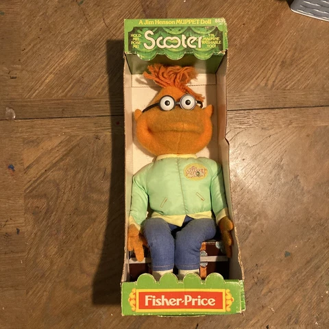 Jim Henson Scooter Muppet Doll 1978 Fisher Price Henson Associates Inc. Unopened Cover