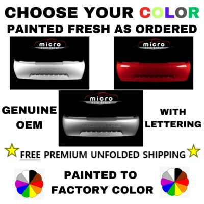 1999-2004 FORD MUSTANG REAR BUMPER OEM PAINTED *CHOOSE YOUR COLOR* XR3Z17K835AA - Image 1 of 4