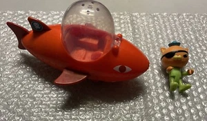 2010 Mattel Octonauts Gup B Submarine Tiger Shark Orange Sub With Kwazzi Figure - Picture 1 of 13