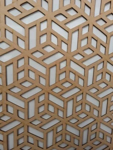 Wooden grille 6mm thick mdf decorative panel for radiator covers ,QB1 pattern - Picture 1 of 5