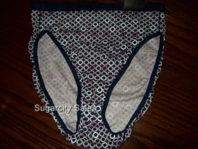 NWT JOCKEY 100% COTTON HI-CUT PANTIES 2275 396 ring links  6 / M - Image 1 of 2