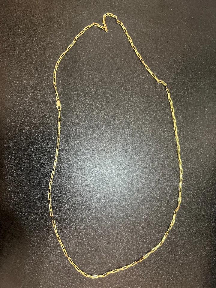 Collar de cadena de eslabones con clip de 2,2 mm de oro amarillo de 14 quilates, 20"" Foto 1 de 4