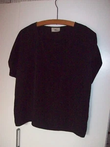 Ladies Short Sleeved Top - Black (Debenhams Classics Size UK 16) - Picture 1 of 6
