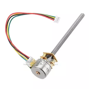 1x DC5V 5-150RPM Cambio in Metallo Completo Motore Passo M4x55mm Albero Filettato - Foto 1 di 7