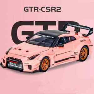 1:32 Skyline Ares Nissan GTR CSR2 Alloy Sport Car Model Diecast Toy Track Race 