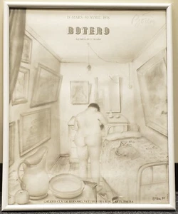 FERNANDO BOTERO VINTAGE 1976 ORIGINAL SIGNED 18x22 PARIS ART EXHIBITION POSTER - Picture 1 of 3