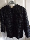 Vintage Black Glittery Cardigan Size 16