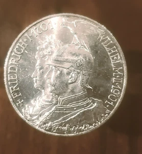 1901 PRUSSIA GERMANY 5 MARK 200th ANNIVERSARY OF KINGDOM ~ CHOICE UNCIRCULATED - Imagen 1 de 2