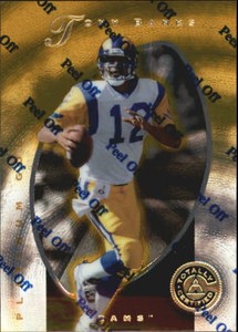 1997 Pinnacle Totally Certified Platinum Gold Rams Football Card #14 Tony Banks