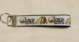 Handcrafted NCAA Bowie State University Bulldogs Key Chain Wristlet HBCU - Picture 1 of 1