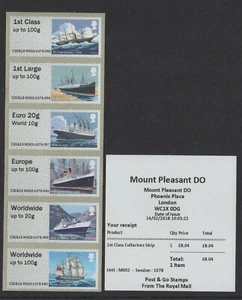 MAIL BY SEA MOUNT PLEASANT DO FEB 2018 M002 COLLECTOR STRIP POST GO FV £18.45 - Picture 1 of 1