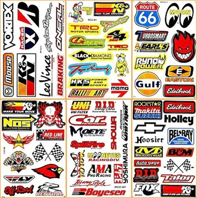 Cars Motor STP Esso Gulf 76 Oil NHRA Drag Racing Lot 6 Vinyl Graphic Decals S...