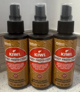 Lot Of 3 KIWI BOOT PROTECTOR Suede Nylon Uppers Spray 4 Fl Oz Travel - Picture 1 of 3