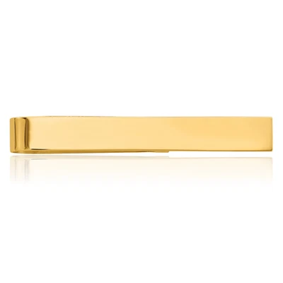 14K Solid Yellow Gold Mens Tie Clip Bar Tac - Image 1 of 4
