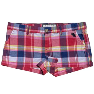 MINI SHORTS Y2K ABERCROMBIE & FITCH A CUADROS TIRO BAJO Foto 1 de 4