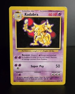 Pokémon TCG - KADABRA - 32/102 - UK 4TH PRINT - BASE SET (1999/2000) - HP/MP - Picture 1 of 4