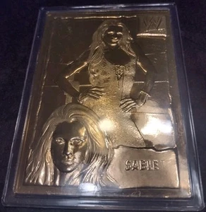 Sable 2003 1999-05 Danbury Mint WWE 22kt Gold #97 WWF Trading Card Rare Stunning - Picture 1 of 4