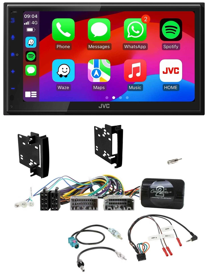 JVC Bluetooth USB Lenkrad 2DIN DAB Autoradio für Chrysler Dodge Jeep - Bild 1 von 4
