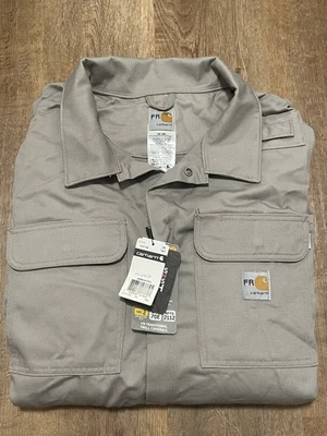 Carhartt FR Coverall 58 Tall Gray New Twill Zipper Front Workwear HRC 2 NFPA 70E - Image 1 of 4
