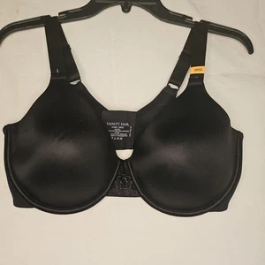 Sujetador con aros Vanity Fair 76380 negro belleza espalda suavizante figura completa 38DD nuevo - Imagen 1 de 3