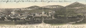 China: Farbige AK Tsingtau / Qingdao, Panorama von zwei Ansichtskarten, um 1900 - Bild 1 von 2