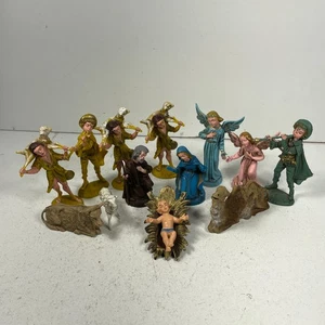 VINTAGE SET Woolworth KRIPPE WEIHNACHTEN KRIPPE SZENE FIGUREN ITALIEN - Bild 1 von 18