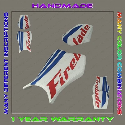 Funda de asiento diseño personalizado (blanco+azul+rojo) HONDA CBR1000RR Fireblade 2008-2016 Foto 1 de 4