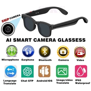 G1-B001 4K HD Gafas Inteligentes AI Cámara Bluetooth Llamada Asistente de Voz Impermeable - Imagen 1 de 24