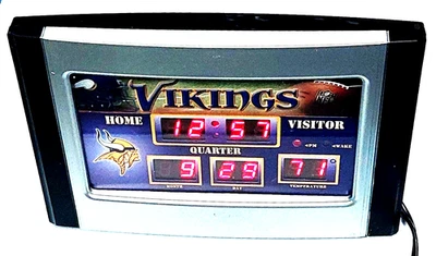 Minnesota Vikings Scoreboard Format Alarm Clock - NFL - Imagem 1 de 3