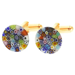Gemelos GlassOfVenice vidrio de Murano color Splash Millefiori - 1/2 pulgada - Imagen 1 de 5