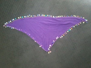 Women Purple Scarf With Beads - Used - Picture 1 of 3