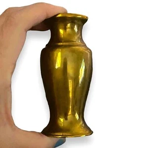 "Mini jarrón vintage de latón macizo soporte de incienso de 4"" de alto" - Imagen 1 de 5
