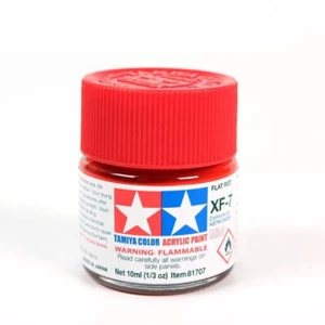Tamiya 81707 Acrylic Paint XF-7 Flat Red 10ml Brand New - Picture 1 of 1