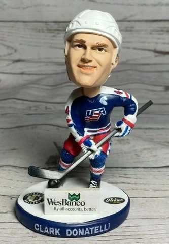 Wheeling Nailers CLARK DONATELLI Team USA Hockey Bobble USA SGA MINI BOBBLE HEAD Cover