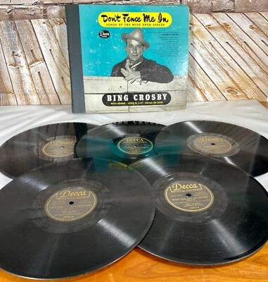 (9) Bing Crosby DON'T FENCE ME IN + WHITE XMAS ~ Decca A-417 78rpm Shellac ~ E- - Image 1 of 4