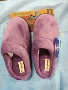 Dearfoams Women's Slippers Size5/6, Purple 078ae - Picture 1 of 4