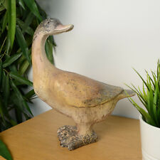 A LOVELY "STANDING GOOSE"   CARVED WOOD EFFECT INDOOR ORNAMENT, HALF PRICE
