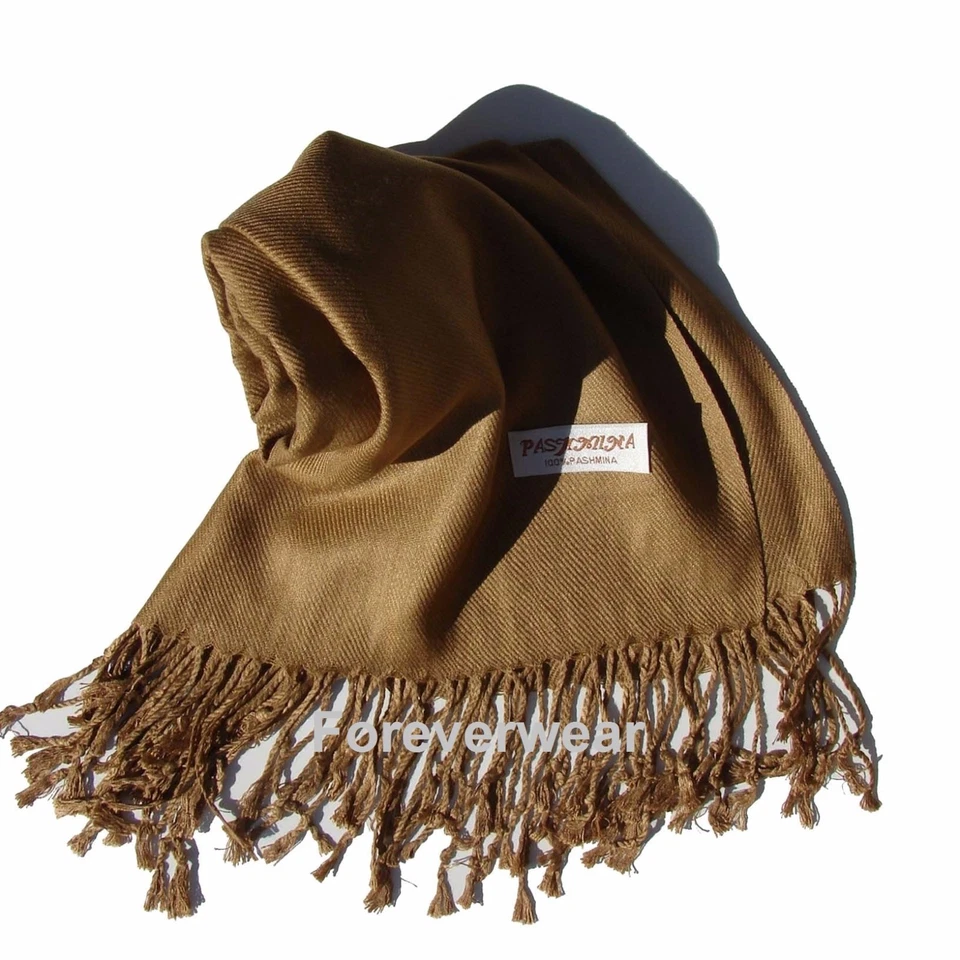 NUEVO Mujeres Suave SEDA PASHMINA Clásico Sólido Lana Cachemira Chal Bufanda Estola ENVOLTURA Foto 1 de 1