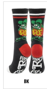 Rat Fink Classic Ed Roth Rat Logo Crew Socks One Size Black RAF594BK - Picture 1 of 4